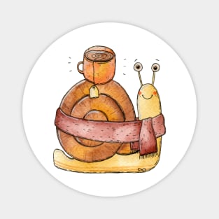 Cozy Snail Tea Magnet